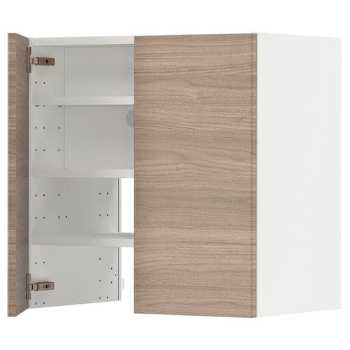 METOD - Hood wall unit with shelf/door, white/Brokhult light grey, , 60x60 cm