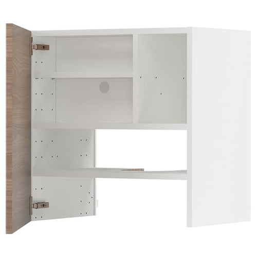 METOD - Hood wall unit with shelf/door, white/Brokhult light grey, , 60x60 cm