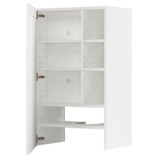 Ikea METOD - Wall cb f extr hood w shlf/door, white Enköping/white wood effect, 60x100 cm