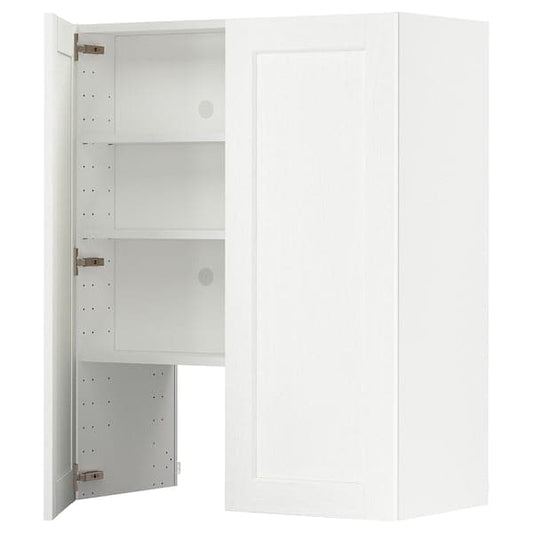 Ikea METOD - Wall cb f extr hood w shlf/door, white Enköping/white wood effect, 80x100 cm