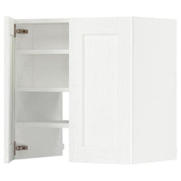 METOD wall cb f extr hood w shlf/door, white Enköping/white wood effect, 60x60 cm