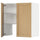 METOD wall cb f extr hood w shlf/door, white/Forsbacka oak, 80x80 cm