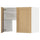 METOD wall cb f extr hood w shlf/door, white/Forsbacka oak, 80x60 cm