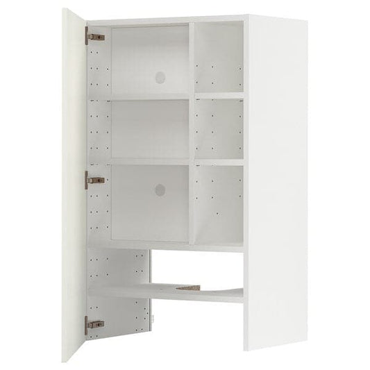 Ikea METOD - Wall cb f extr hood w shlf/door, white/Havstorp beige , 60x100 cm