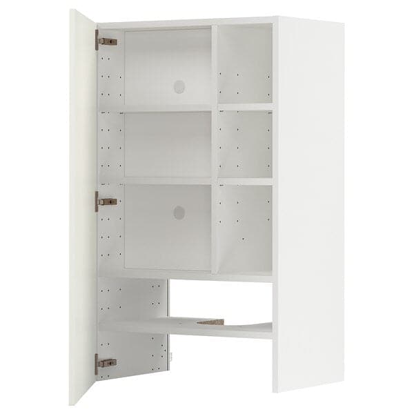 Ikea METOD - Wall cb f extr hood w shlf/door, white/Havstorp beige , 60x100 cm