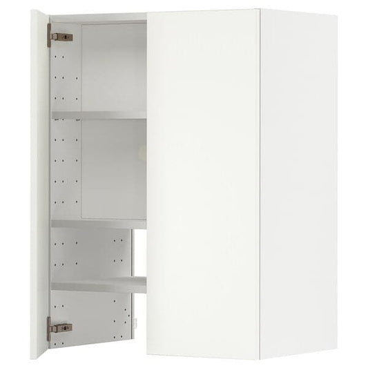 Ikea METOD - Wall cb f extr hood w shlf/door, white/Havstorp beige , 60x80 cm