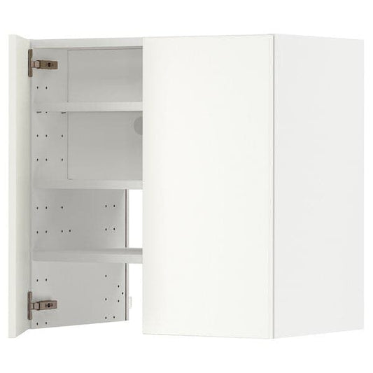 Ikea METOD - Wall cb f extr hood w shlf/door, white/Havstorp beige , 60x60 cm