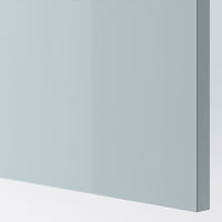 METOD - Wall cb f extr hood w shlf/door, white/Kallarp light grey-blue , 60x60 cm - best price from Maltashopper.com 89505327