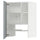 METOD wall cb f extr hood w shlf/door, white/Kallarp light grey-blue, 60.0x80.0x38.7 cm