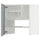 METOD wall cb f extr hood w shlf/door, white/Kallarp light grey-blue, 60.0x60.0x38.7 cm