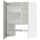 METOD wall cb f extr hood w shlf/door, white/Lerhyttan light grey, 60x80 cm