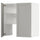 METOD wall cb f extr hood w shlf/door, white/Lerhyttan light grey, 80x80 cm