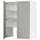 METOD wall cb f extr hood w shlf/door, white/Lerhyttan light grey, 80x100 cm