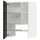 METOD wall cb f extr hood w shlf/door, white/Lerhyttan black stained, 60x80 cm