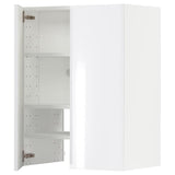 METOD wall cb f extr hood w shlf/door, white/Ringhult white, 60x80 cm