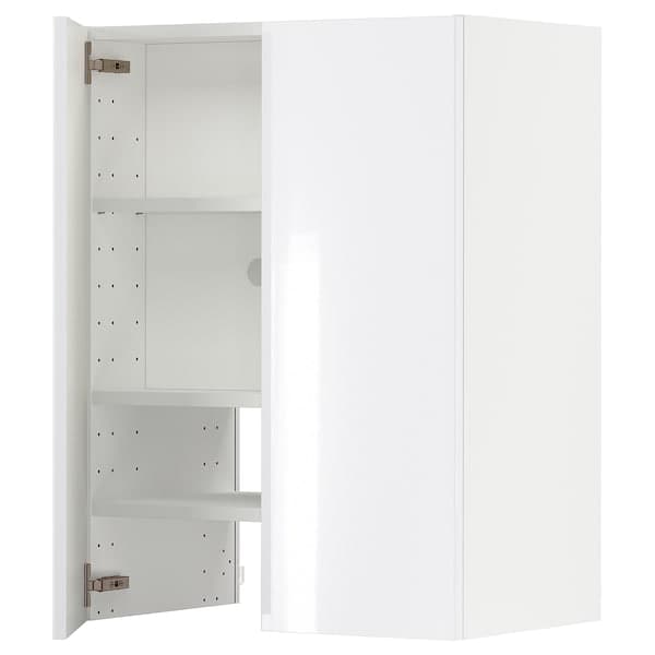METOD - Wall cb f extr hood w shlf/door, white/Ringhult white, 60x80 cm - best price from Maltashopper.com 19504538
