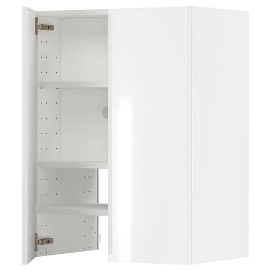 Ikea METOD - Wall cb f extr hood w shlf/door, white/Ringhult white, 60x80 cm