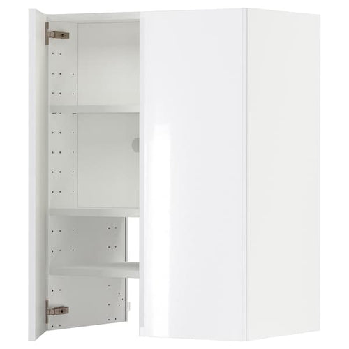 METOD - Wall cb f extr hood w shlf/door, white/Ringhult white, 60x80 cm