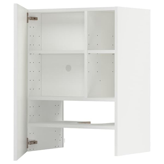 Ikea METOD - Wall cb f extr hood w shlf/door, white/Ringhult white, 60x80 cm