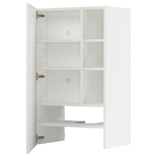 METOD - Wall cb f extr hood w shlf/door, white/Ringhult white, 60x100 cm - best price from Maltashopper.com 09504223