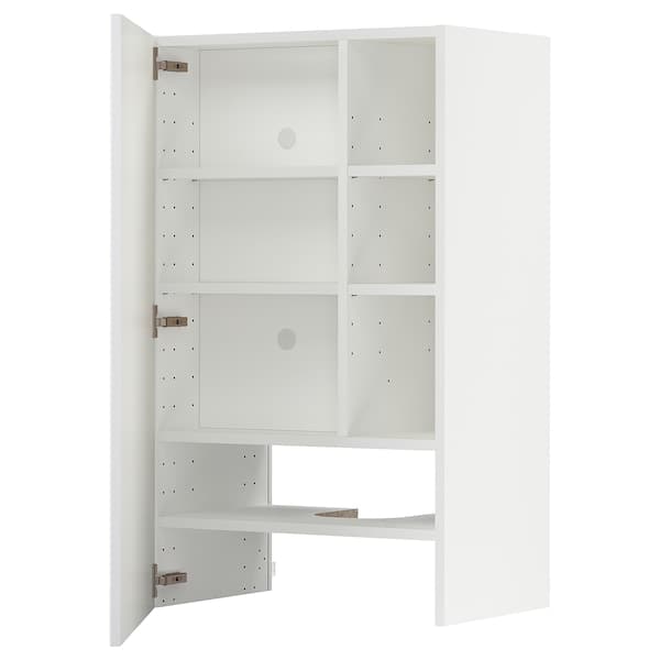 METOD - Wall cb f extr hood w shlf/door, white/Ringhult white, 60x100 cm - best price from Maltashopper.com 09504223