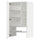 METOD wall cb f extr hood w shlf/door, white/Ringhult light grey, 60x100 cm