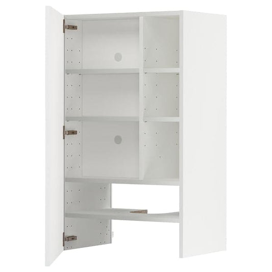 Ikea METOD - Wall cb f extr hood w shlf/door, white/Ringhult light grey , 60x100 cm