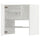 METOD wall cb f extr hood w shlf/door, white/Ringhult light grey, 60x60 cm