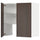 METOD wall cb f extr hood w shlf/door, white/Sinarp brown, 80x80 cm