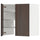 METOD wall cb f extr hood w shlf/door, white/Sinarp brown, 60x60 cm