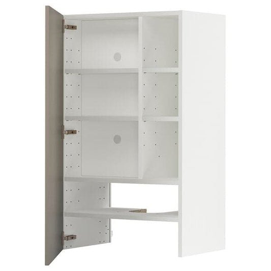 Ikea METOD - Wall cb f extr hood w shlf/door, white/Stensund beige, 60x100 cm