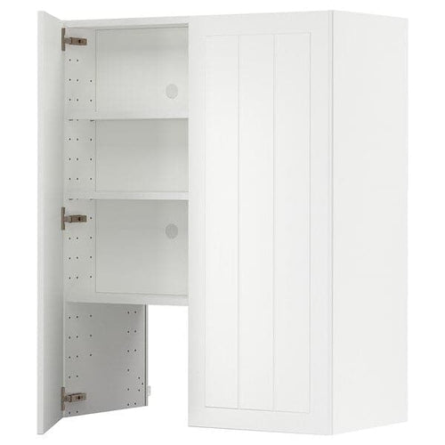 METOD - Wall cb f extr hood w shlf/door, white/Stensund white , 80x100 cm