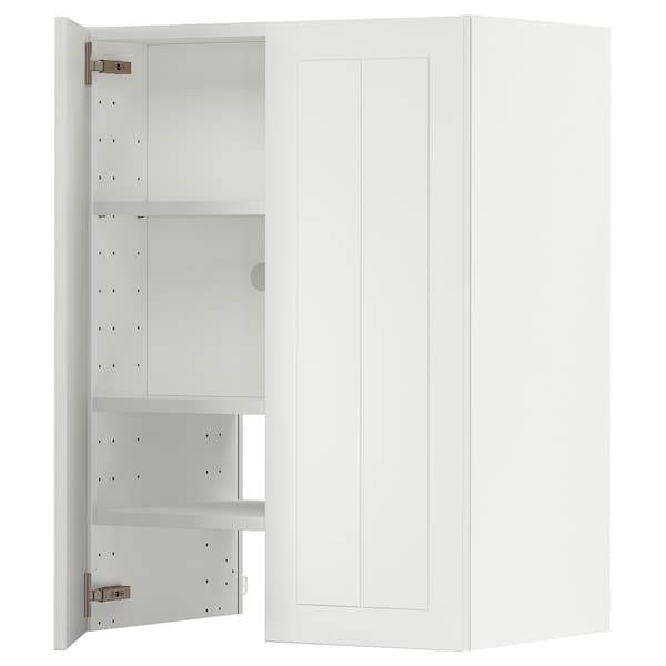 METOD - Wall cb f extr hood w shlf/door, white/Stensund white, 60x80 cm - best price from Maltashopper.com 39504542