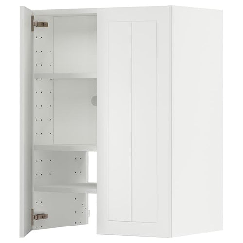 METOD - Wall cb f extr hood w shlf/door, white/Stensund white, 60x80 cm