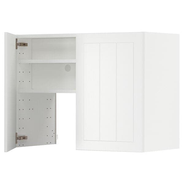 METOD - Wall cb f extr hood w shlf/door, white/Stensund white , 80x60 cm - best price from Maltashopper.com 49504424