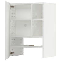 METOD wall cb f extr hood w shlf/door, white/Stensund white, 60x80 cm