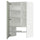 METOD wall cb f extr hood w shlf/door, white/Stensund light green, 60x100 cm
