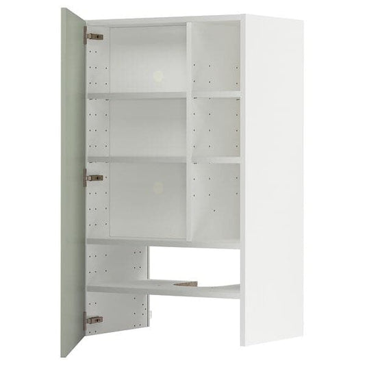 Ikea METOD - Wall cb f extr hood w shlf/door, white/Stensund light green, 60x100 cm