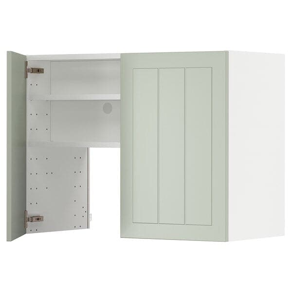 Ikea METOD - Wall cb f extr hood w shlf/door, white/Stensund light green, 80x60 cm