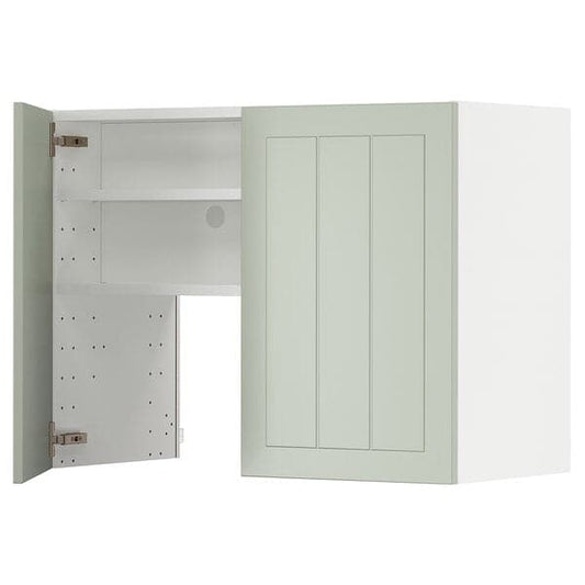 Ikea METOD - Wall cb f extr hood w shlf/door, white/Stensund light green, 80x60 cm