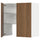 METOD - METOD Wall cb f extr hood w shlf/door, white/Tistorp brown walnut effect, 80x80 cm