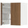 METOD - METOD Wall cb f extr hood w shlf/door, white/Tistorp brown walnut effect, 60x60 cm