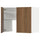 METOD - METOD Wall cb f extr hood w shlf/door, white/Tistorp brown walnut effect, 80x60 cm
