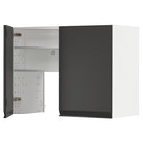 METOD wall cb f extr hood w shlf/door, white/Upplöv matt anthracite, 80x60 cm