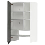 METOD wall cb f extr hood w shlf/door, white/Upplöv matt anthracite, 60x100 cm