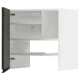 METOD wall cb f extr hood w shlf/door, white/Upplöv matt anthracite, 60x60 cm