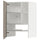 METOD wall cb f extr hood w shlf/door, white/Upplöv matt dark beige, 60x80 cm