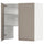 METOD wall cb f extr hood w shlf/door, white/Upplöv matt dark beige, 80x80 cm