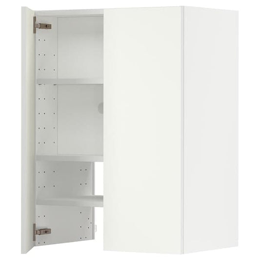 Ikea METOD - Wall cb f extr hood w shlf/door, white/Vallstena white, 60x80 cm