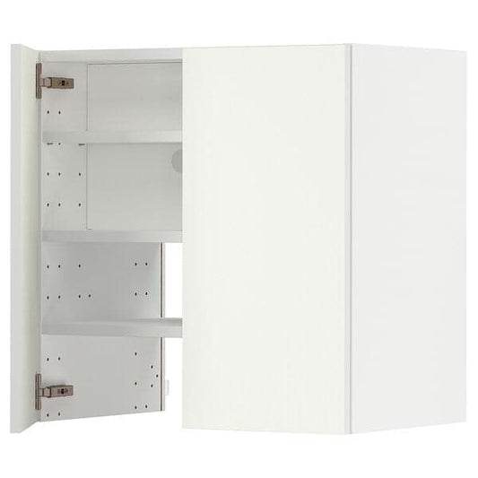 Ikea METOD - Wall cb f extr hood w shlf/door, white/Vallstena white, 60x60 cm